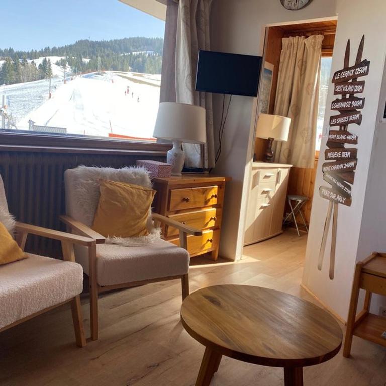 Charmant appartement avec balcon près des pistes, 4 pers., Crest-Voland, proche commerces - Studio - 4