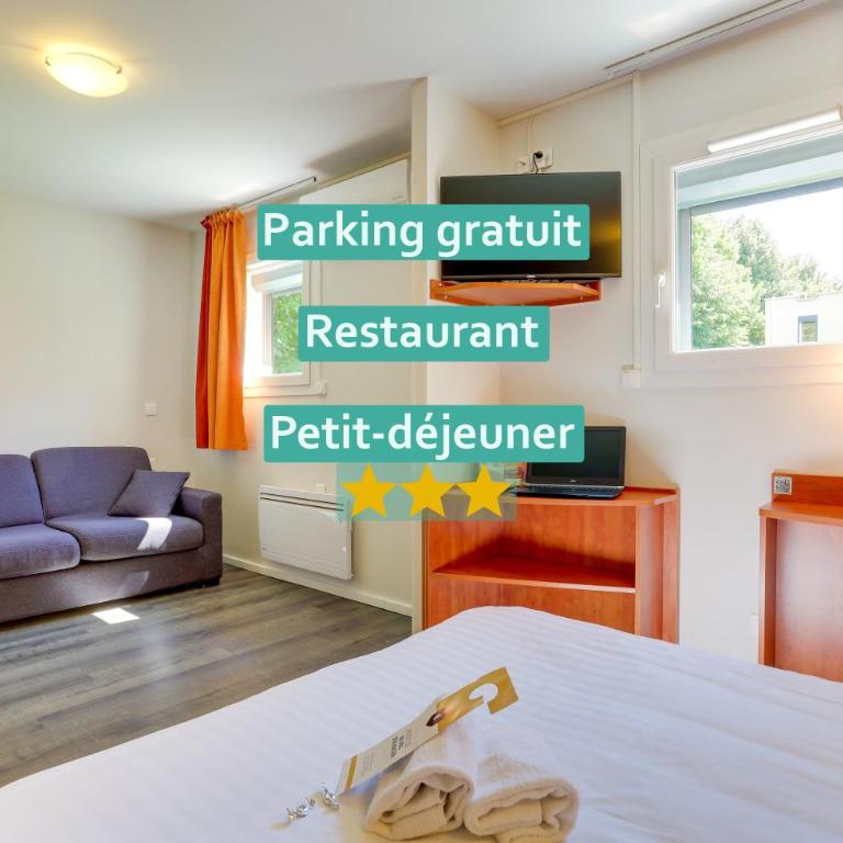 Brit Hotel Reims La Pompelle - Chambre Double Supérieure pour Personnes à Mobilité Réduite - 3