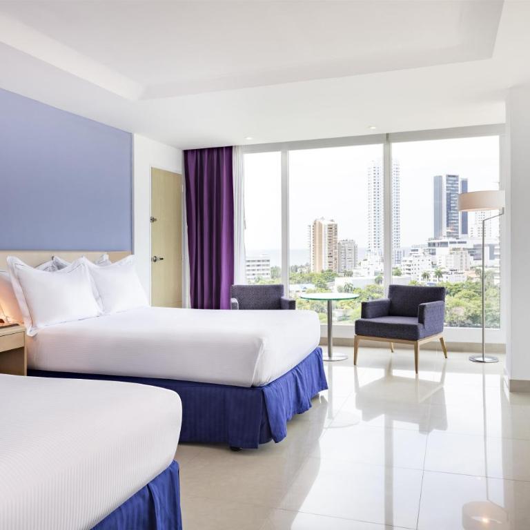 Hilton Cartagena - Two Queen Beds Corner Suite with City /Ocean View - 3
