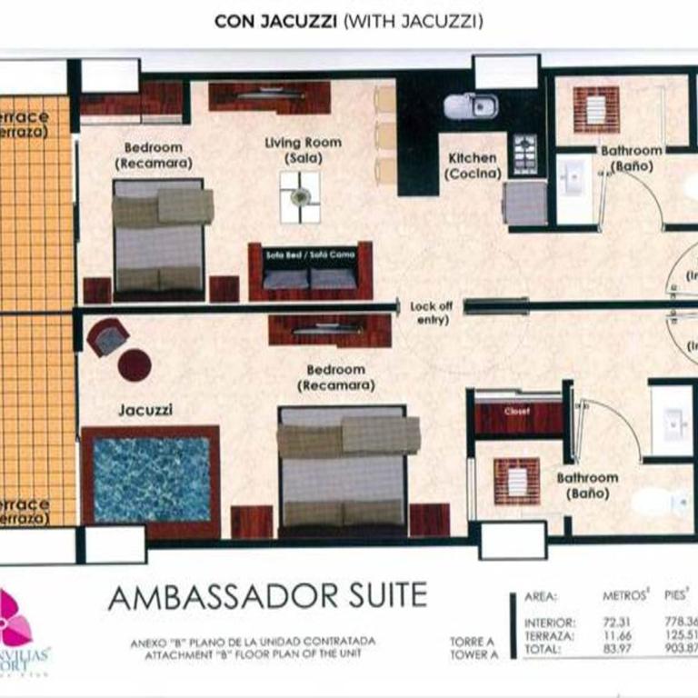 Buganvilias Owner Private Club Ambassador 1BR2B REQUEST DATE- See by Clay & Lisa - One-Bedroom Apartment with Balcony and Sea View - 57