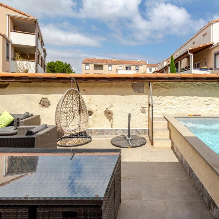 La Vigneronne Marseillan 4ch piscine parking clim - Four-Bedroom Vacation Home - 32