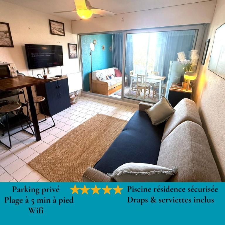 Appart Grande motte Quartier Couchant - Parking - Balcon- Piscine - Plage 300m - One-Bedroom Apartment - 1