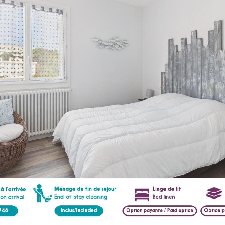 Vue mer, plage à 50 m, 2 adultes 2 enfants - Appartement - 4