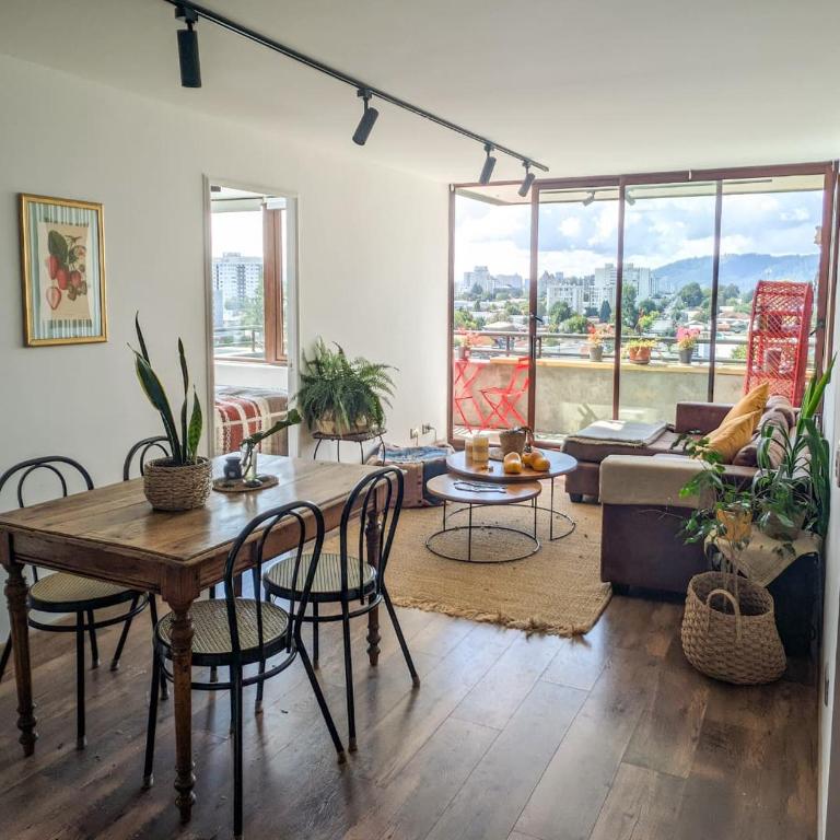 Depto con terraza y vista a volcanes, parking, Smart TV y self check-in - One-Bedroom Apartment - 1