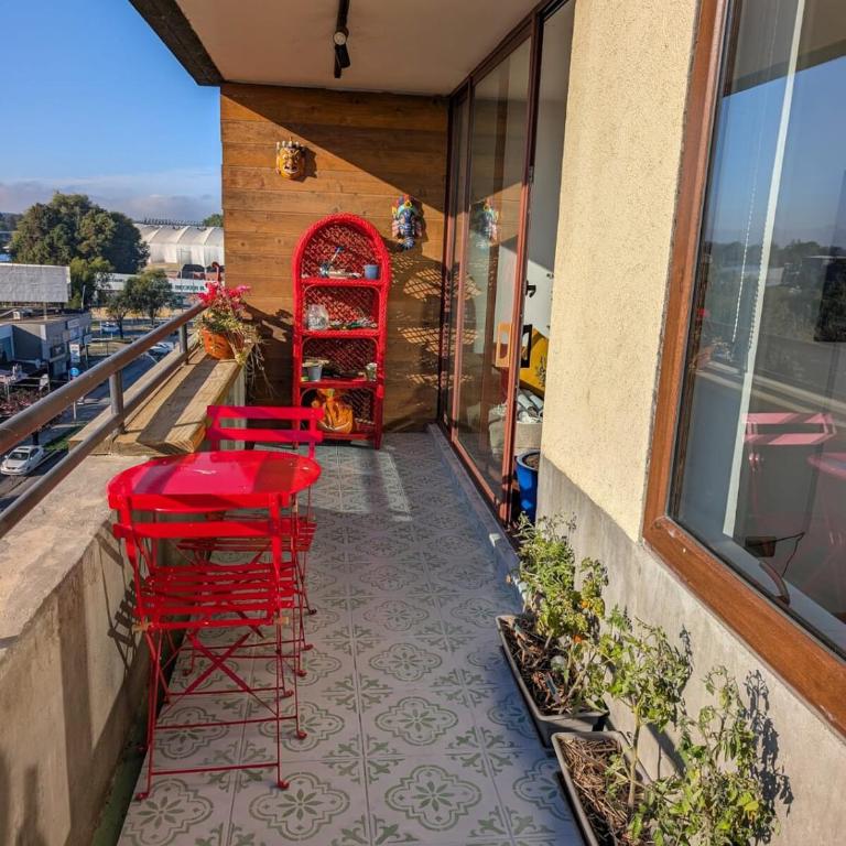 Departamento con terraza y vista a volcanes, parking, Smart TV y self check-in - Two-Bedroom Apartment - 9