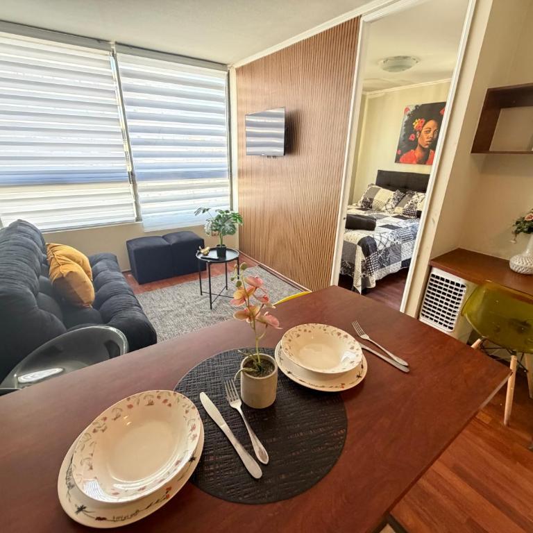 Depto con Estacionamiento Metro La Moneda - One-Bedroom Apartment - 1
