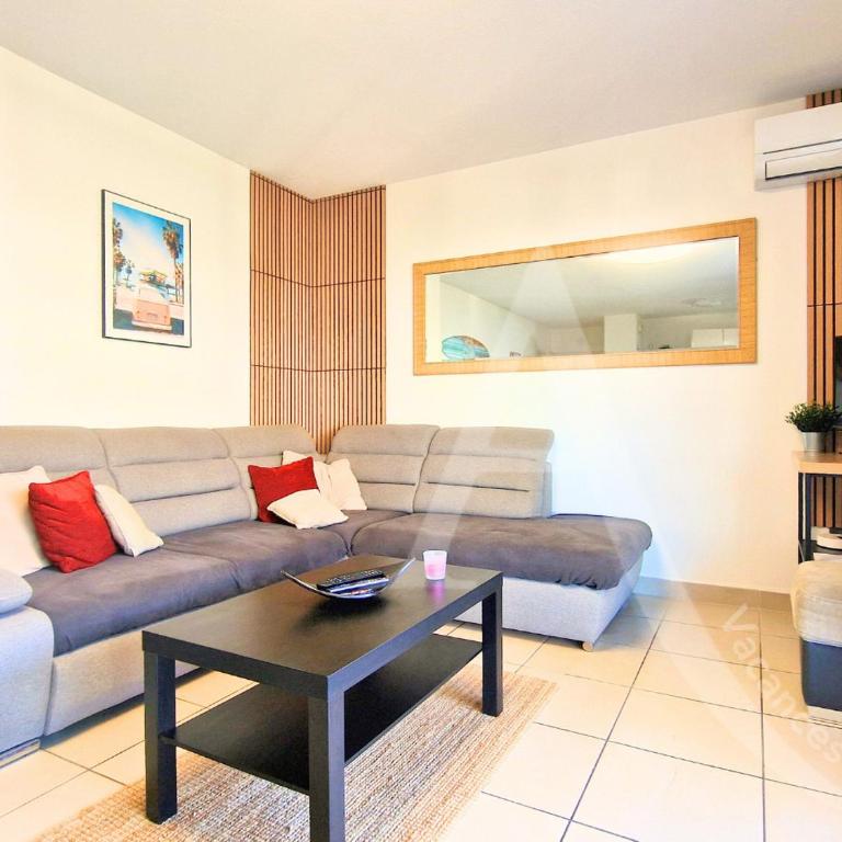 012 grand t3 avec clim, garage, piscine, wifi - Appartement 2 Chambres avec Terrasse et Vue sur la Mer - 10
