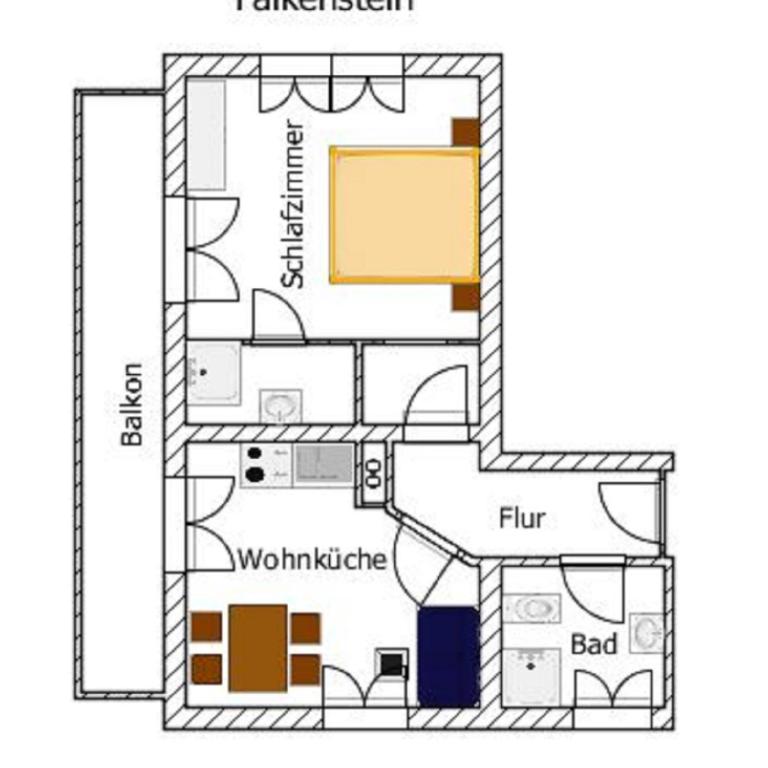 Ferienwohnungen Haus Martin - Apartment mit Balkon - 6