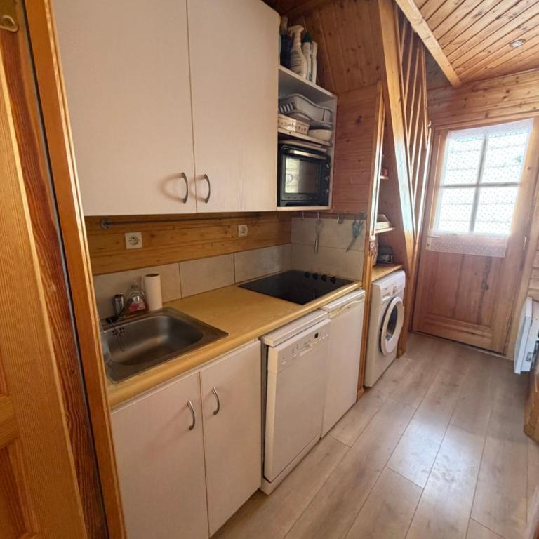 Duplex cosy jusqu'à 6 personnes- chalet des Pléiades - départ skis aux pieds en bordure de piste sans portage - au milieu des fleurs en été - l'autre duplex du chalet est également à nous - Chalet 2 Chambres - 23