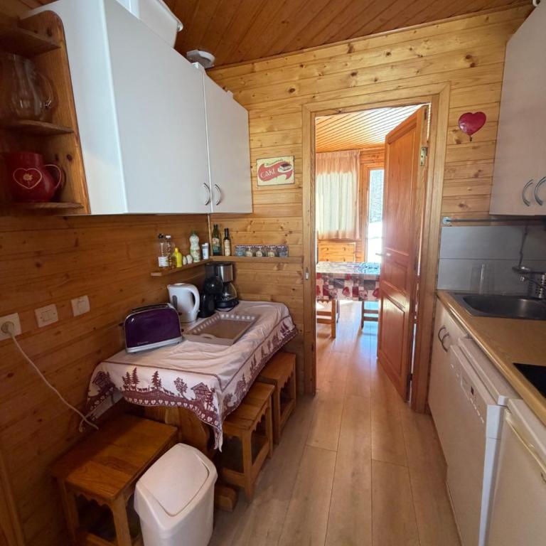 Duplex cosy jusqu'à 6 personnes- chalet des Pléiades - départ skis aux pieds en bordure de piste sans portage - au milieu des fleurs en été - l'autre duplex du chalet est également à nous - Chalet 2 Chambres - 22