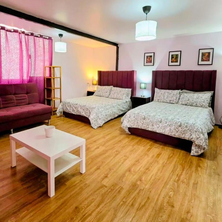 Suite morada Moderna y céntrica ideal hasta para 7 viajeros - Habitación Triple con baño privado - 4