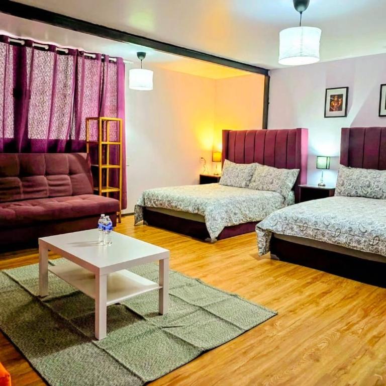 Suite morada Moderna y céntrica ideal hasta para 7 viajeros - Habitación Triple con baño privado - 3