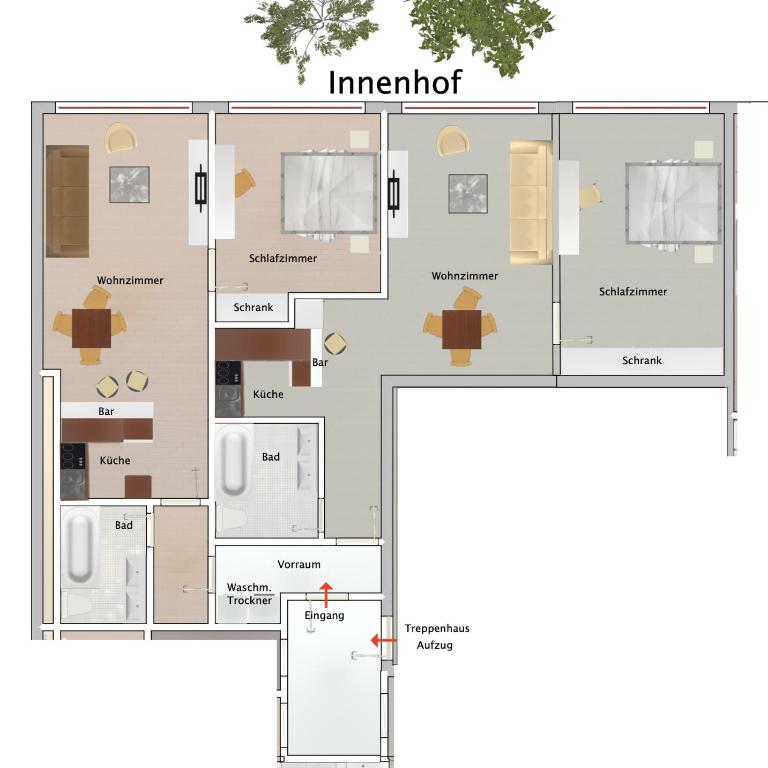 CityHomeMunich - Appartement 2 Chambres - Vue sur Jardin - 22