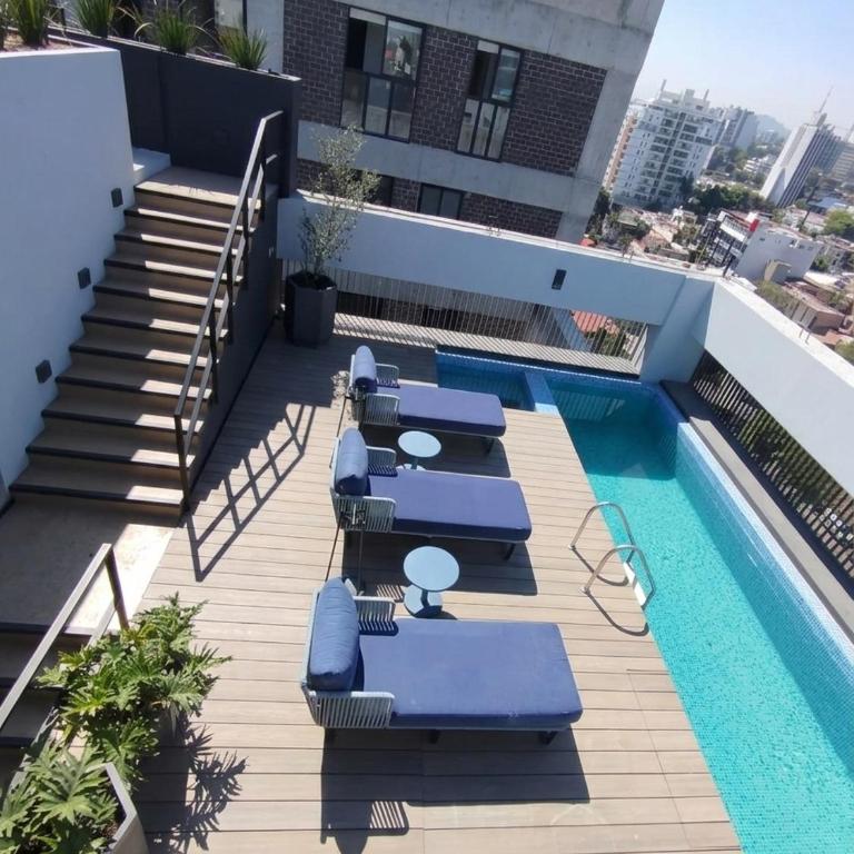 Central Apartment with Rooftop Pool near Chapultepec - One-Bedroom Apartment - 22
