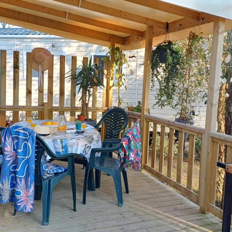 Mobil-home climatisé - Terrasse et portillon - proche océan - Casa Móvil - 7