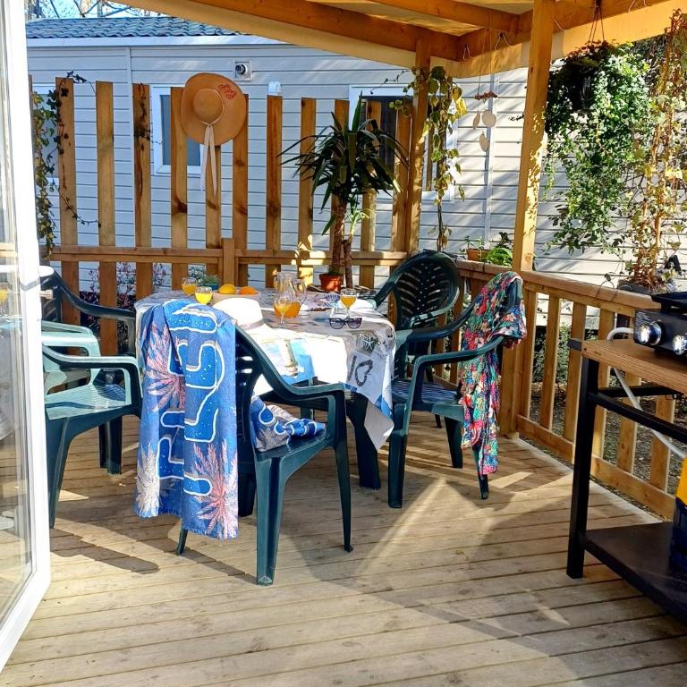 Mobil-home climatisé - Terrasse et portillon - proche océan - Casa Móvil - 2