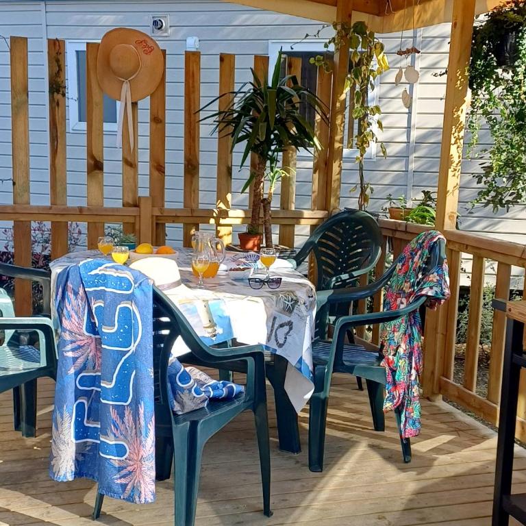 Mobil-home climatisé - Terrasse et portillon - proche océan - Casa Móvil - 27