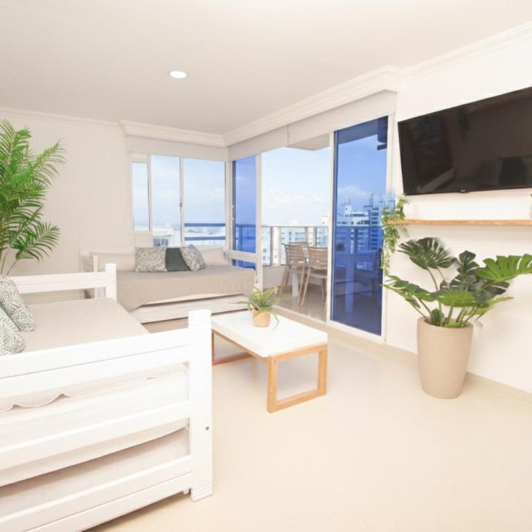 Apartamento con vista al mar, cerca a Bocagrande - One-Bedroom Apartment - 29