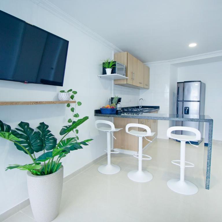 Apartamento con vista al mar, cerca a Bocagrande - One-Bedroom Apartment - 52