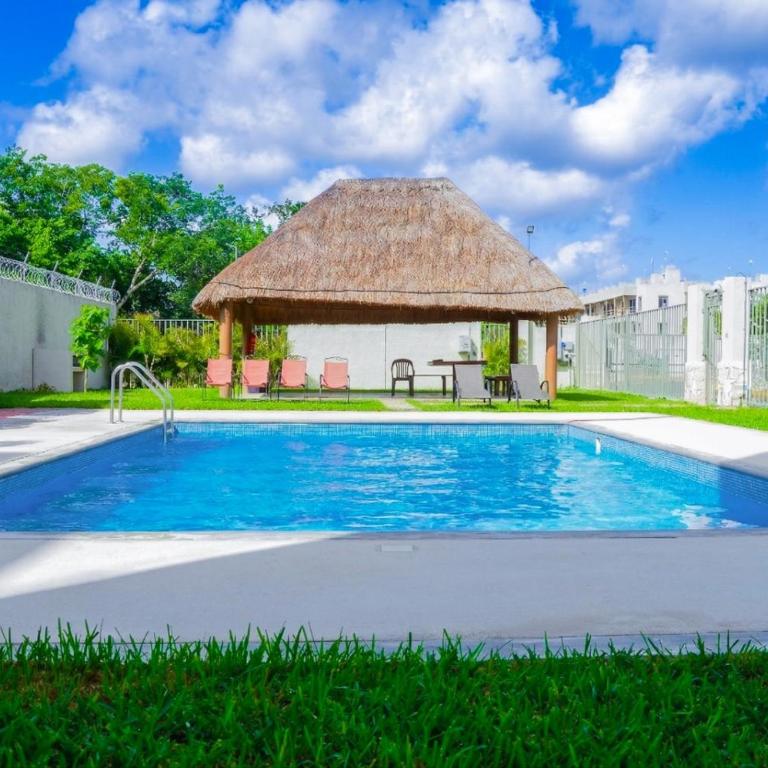 Depa familiar para 6 personas con alberca & cerca del Tren Maya & playa - Apartamento de 2 dormitorios - 1
