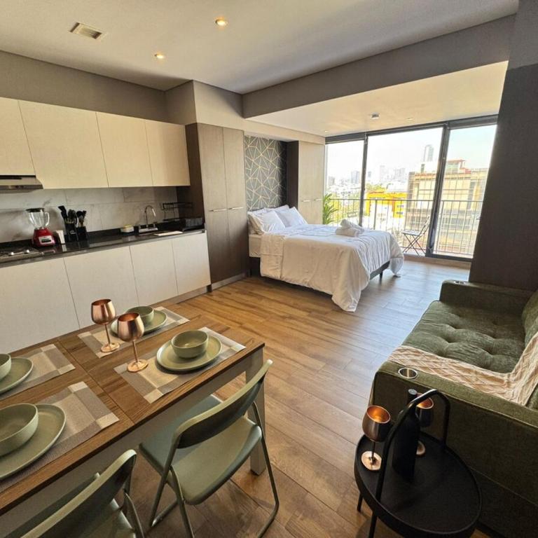 Loft a pasos Reforma | Alberca Gimnasio | Spa - One-Bedroom Apartment - 37