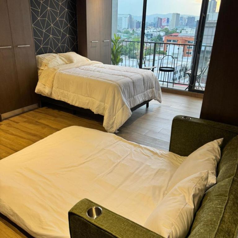 Loft a pasos Reforma | Alberca Gimnasio | Spa - One-Bedroom Apartment - 23