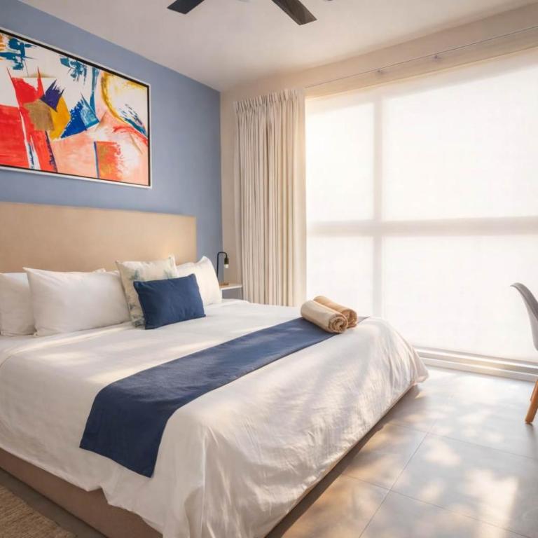 Luxury Condo 1BR Kitchen AC Gym Pool Cine 100MB - One-Bedroom Apartment - 2
