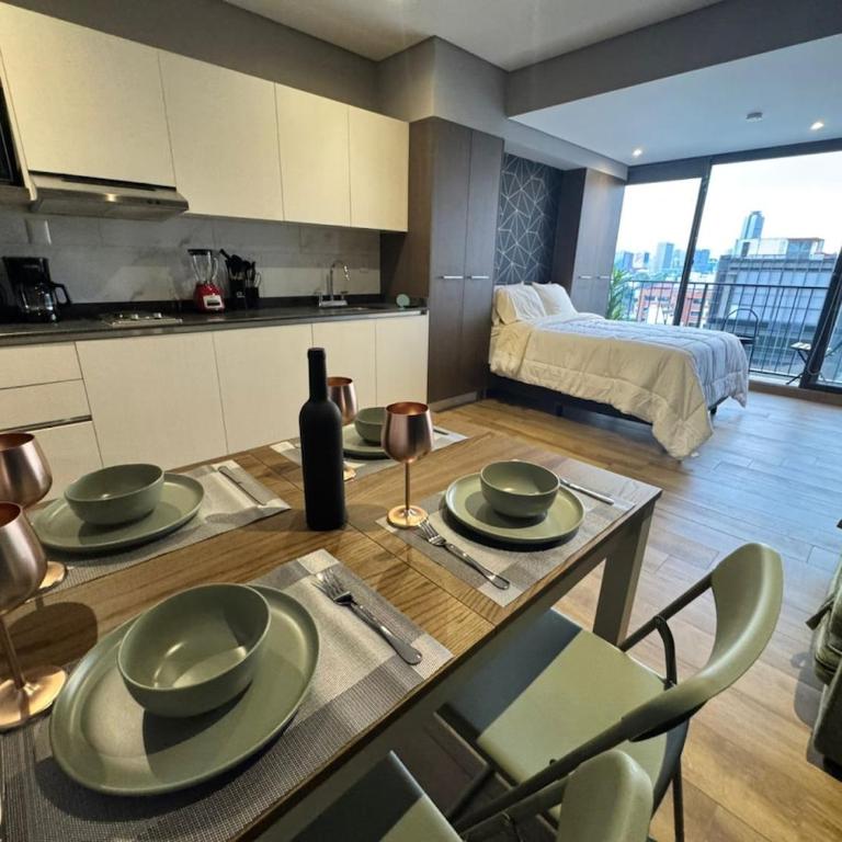 Loft a pasos Reforma | Alberca Gimnasio | Spa - One-Bedroom Apartment - 6