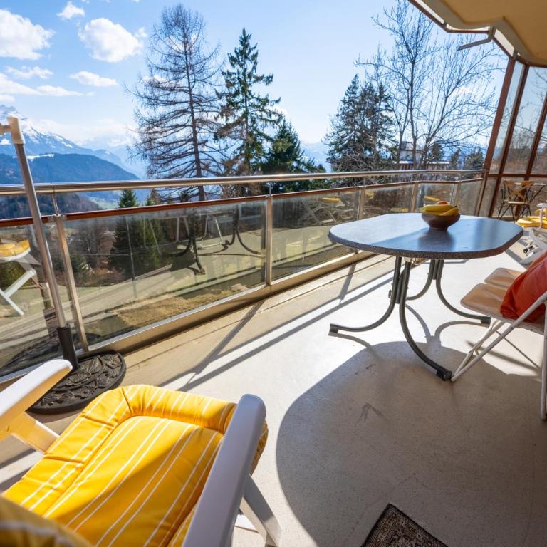 Grand balcon panoramique ,Vue Alpes ,Famille - Apartment mit 2 Schlafzimmern und Bergblick - 12