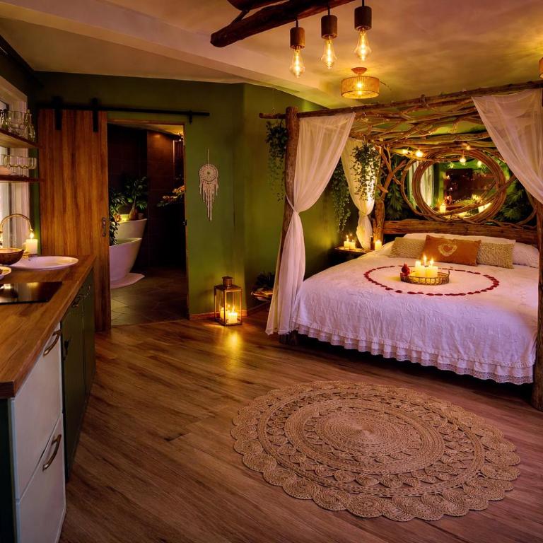 La jungle insolite, SPA, Écran cinéma, Lit à baldaquin king size, day use, 10 min centre - Apartamento de 1 dormitorio - 2