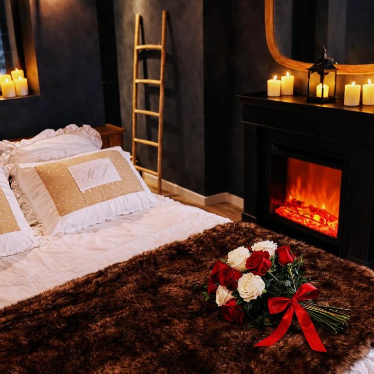 Le chalet romantique, SPA, Écran cinéma, Lit king size, day use, 10 min centre - Appartement 1 Chambre - 6