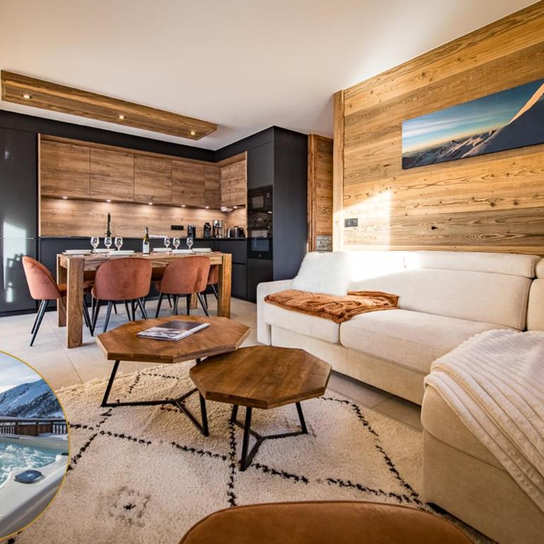 Appartement Haut de Gamme neuf avec terrasse de 60m2 plein sud avec Jacuzzi - 8 personnes - App 101 - Appartement 3 Chambres Premium avec Balcon - 1