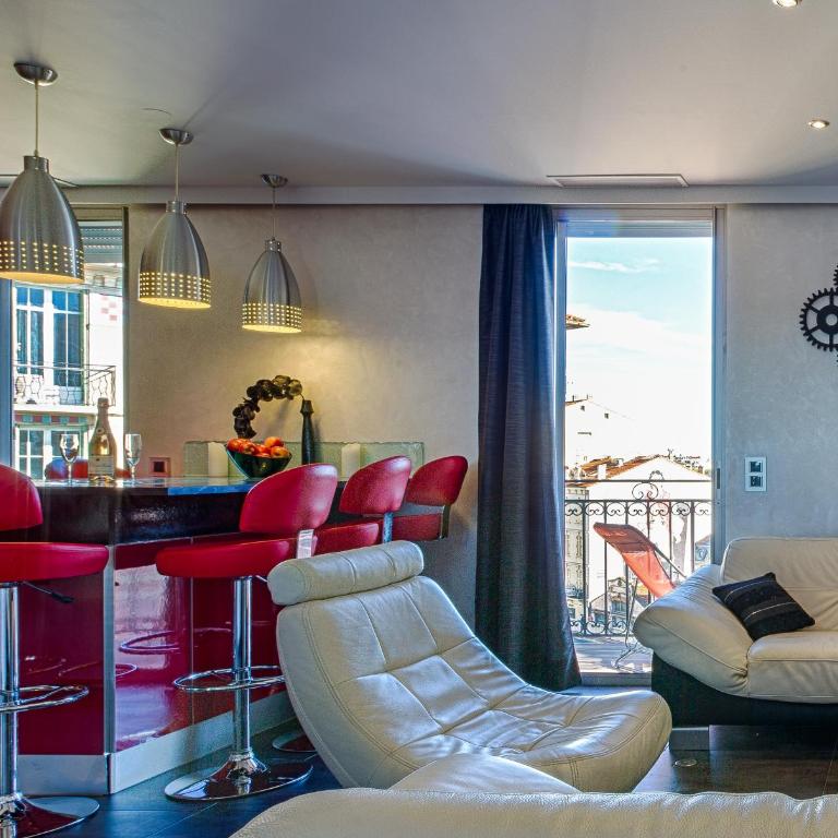 RG Duplex - Sea View - Palais & Croisette - Luxury Stay by LRA Cannes - Apartment mit 4 Schlafzimmern, 4 Bädern und Meerblick (8 Erwachsene) - 7
