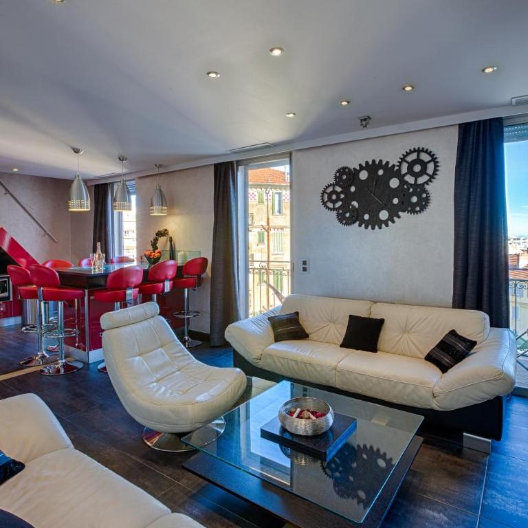RG Duplex - Sea View - Palais & Croisette - Luxury Stay by LRA Cannes - Apartment mit 4 Schlafzimmern, 4 Bädern und Meerblick (8 Erwachsene) - 21