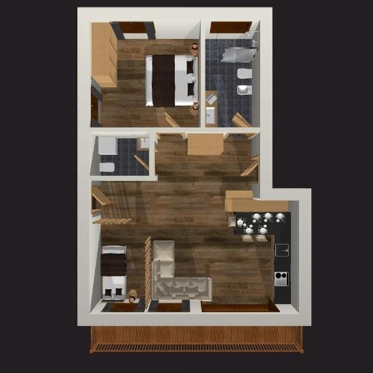 Sirena Carezza Apartments - One-Bedroom Apartment with Balcony and Mountain View - 12