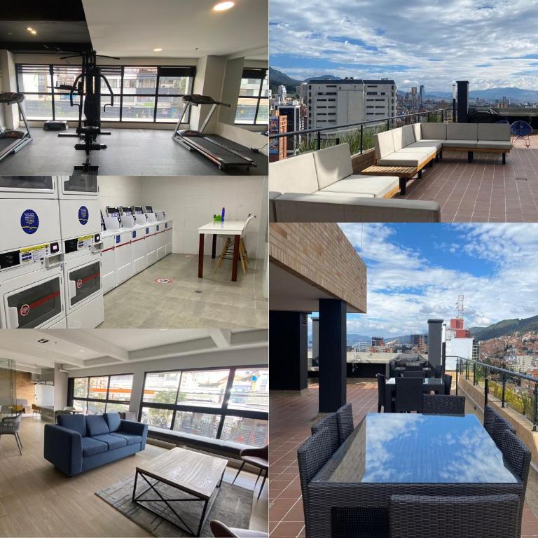 Modernos en Chapinero balcon terraza coworking gimnasio - One-Bedroom Apartment - 38