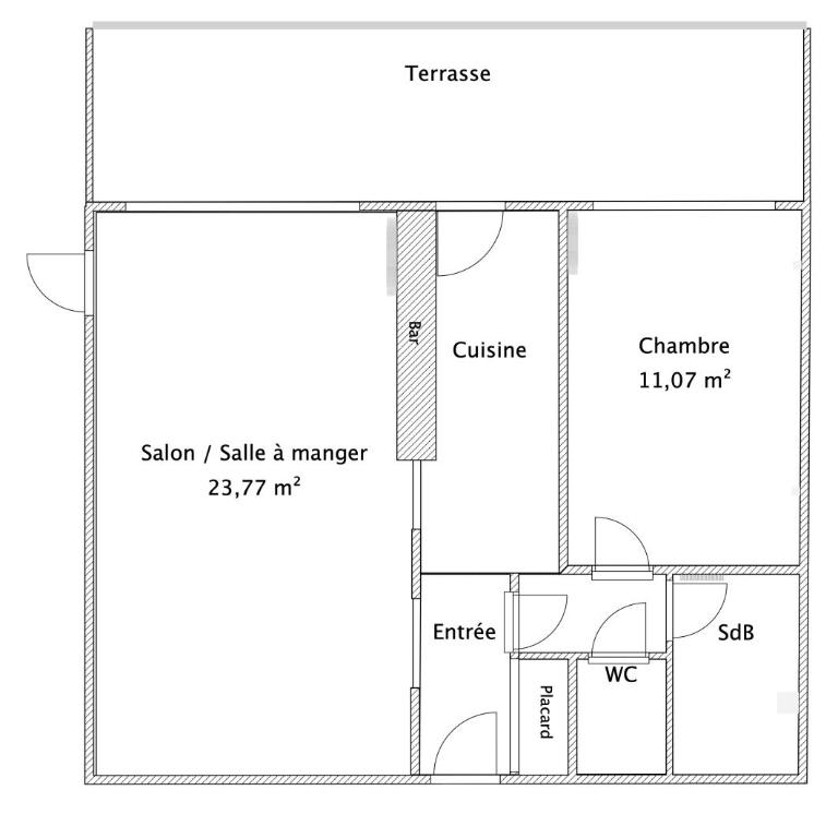 2 pièces 52m2 Clim Parking Terrasse Golfe-Juan - Appartement 1 Chambre - 33