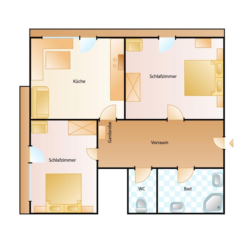 Frühstückspension Anja - Apartamento de 2 dormitorios - 2