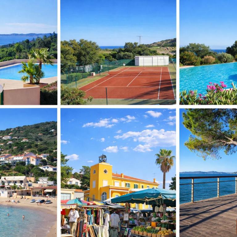 vue mer exceptionnelle, terrasse, piscines et tennis domaine au calme - Appartement 2 Chambres - 6
