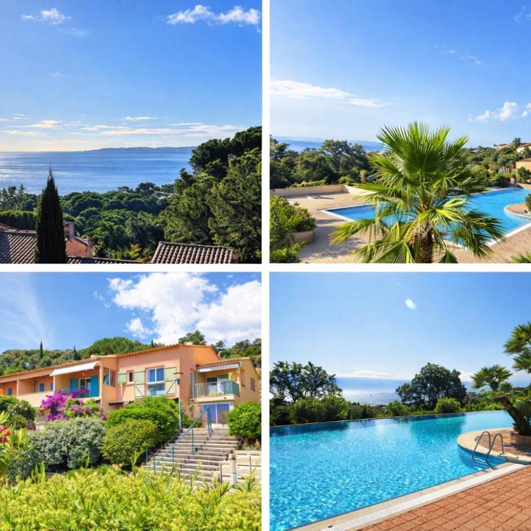 vue mer exceptionnelle, terrasse, piscines et tennis domaine au calme - Appartement 2 Chambres - 5