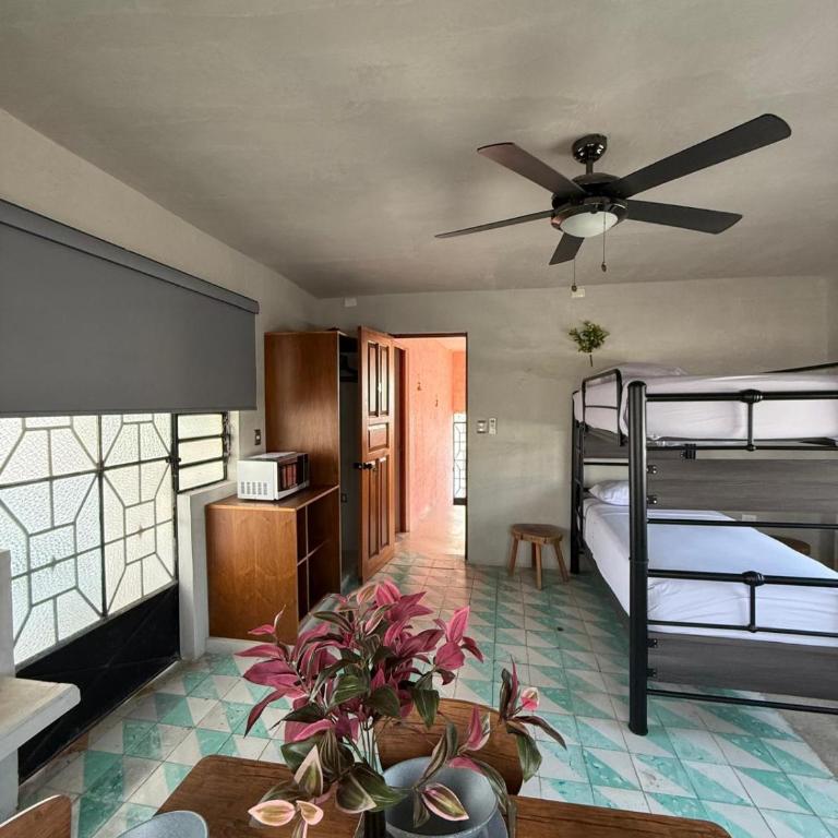 Casa para 12 persona con Piscina, Mérida Centro, Casa Nido Rosa - Habitación Familiar con baño privado - 43