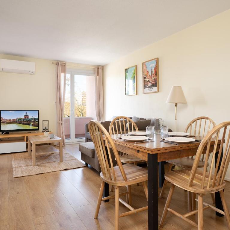 Appart climatisé Canal du Midi - Toulouse - Parking Privé - 10 min jardin des plantes - One-Bedroom Apartment - 1