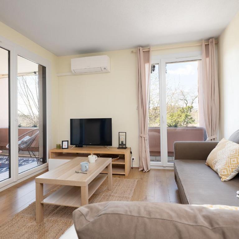 Appart climatisé Canal du Midi - Toulouse - Parking Privé - 10 min jardin des plantes - One-Bedroom Apartment - 21