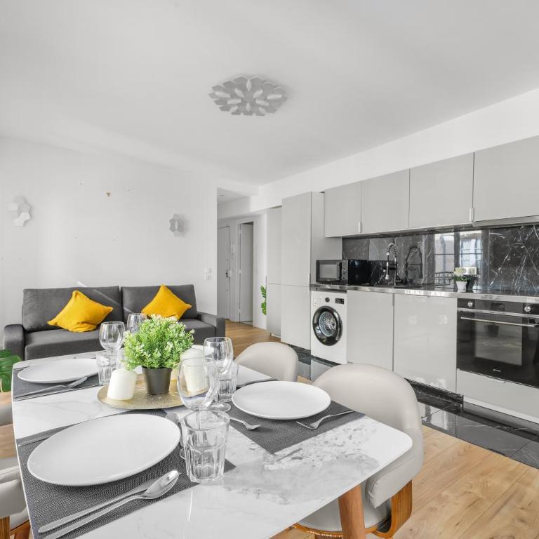 Hôtel de Ville Elegant 1BR Apartment with Netflix - Appartement 1 Chambre - 9