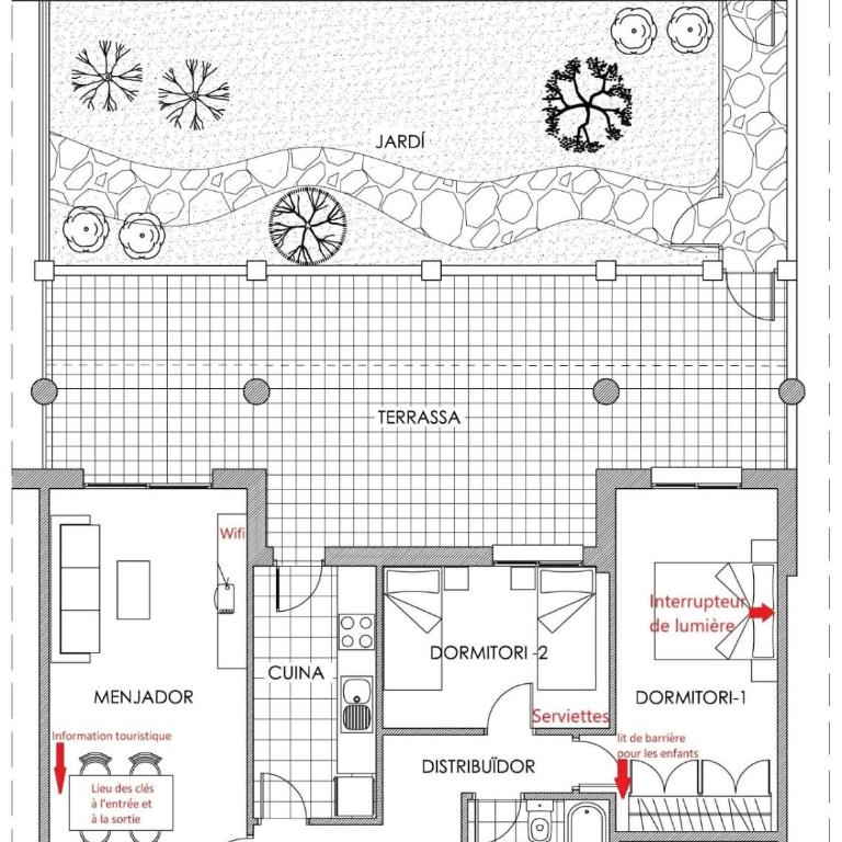Apartamento con jardín privado, gran terraza y dos piscinas, en Playa de LaMora, Tarragona, familiar y tranquilo, reserva natural Bosque de la Marquesa con playas naturales, cerca de Altafulla, con parking, Wifi, Netflix - Apartamento de 2 dormitorios - 28