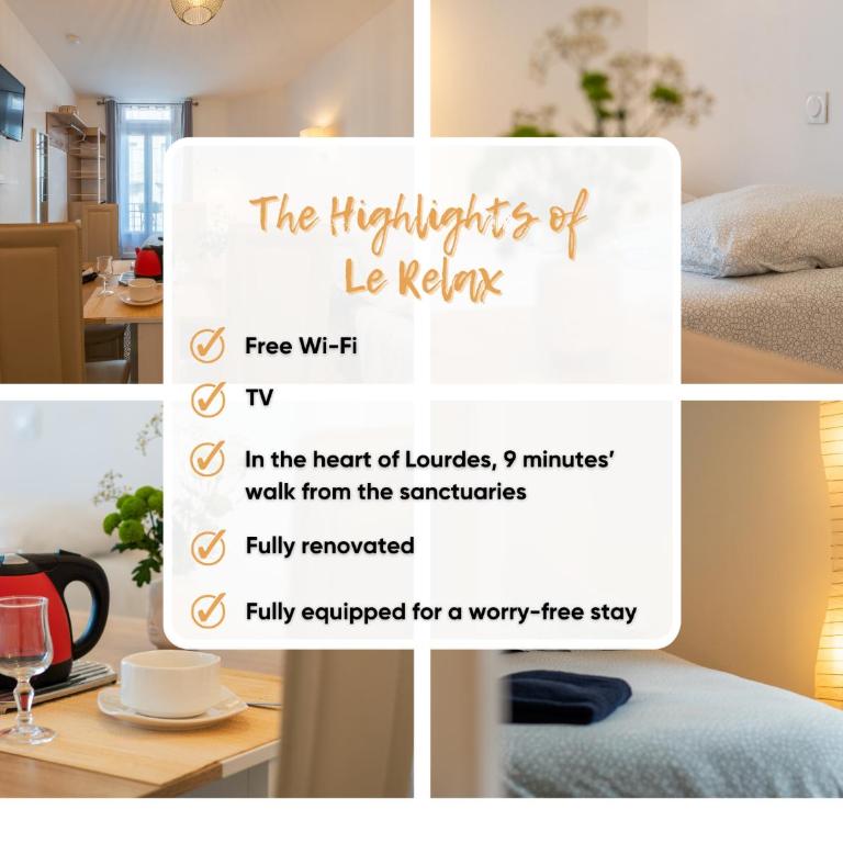 Studio Relax - 9 min sanctuaires - Rénové & équipé - 3 couchages - Apartment mit 1 Schlafzimmer - 3