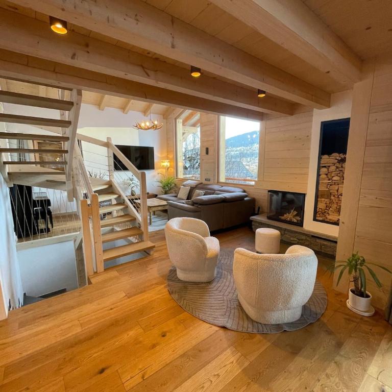 Chalet d'exception à Megeve - Terrasse plein sud - Chalet - 12