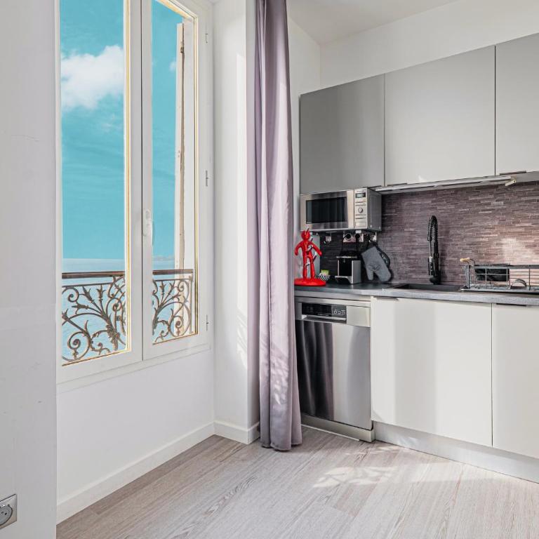 Vue mer panoramique, parking privé, Monaco 10 min - Apartment mit 1 Schlafzimmer - 10