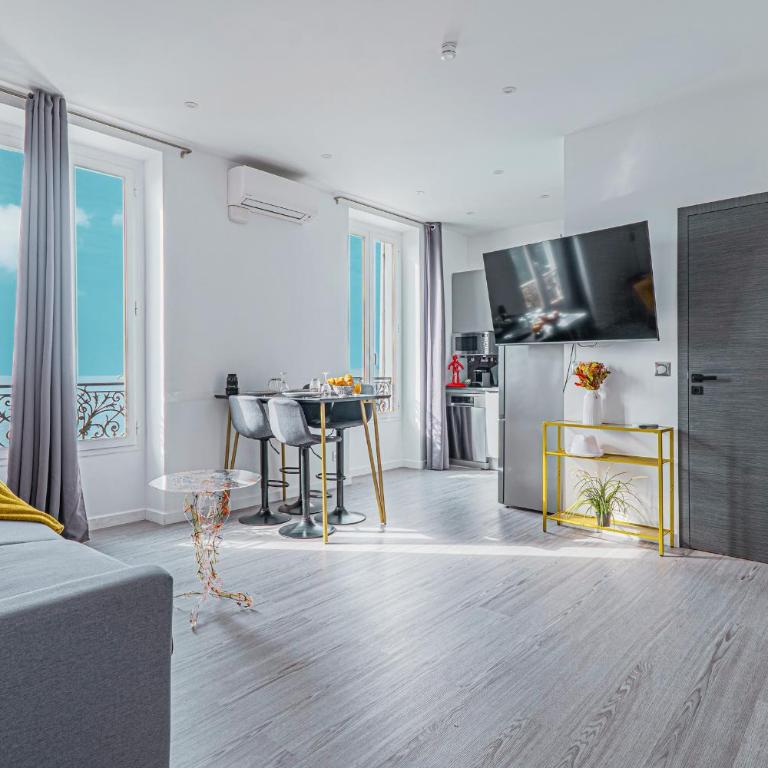 Vue mer panoramique, parking privé, Monaco 10 min - Apartment mit 1 Schlafzimmer - 11