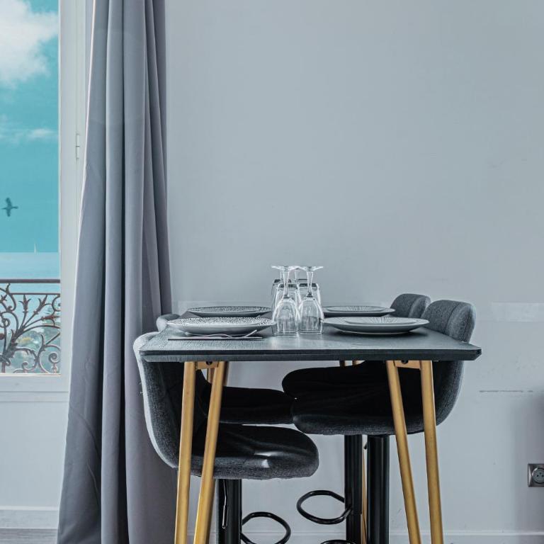 Vue mer panoramique, parking privé, Monaco 10 min - Apartment mit 1 Schlafzimmer - 16
